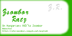 zsombor ratz business card